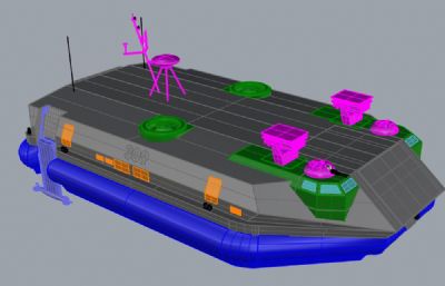 两栖水翼艇rhino模型
