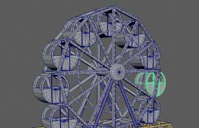 摩天轮maya模型