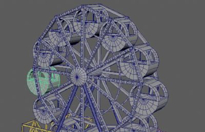 摩天轮maya模型