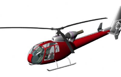 SA341/342型小羚羊直升机rhino模型