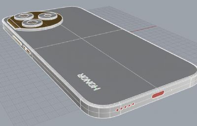 荣耀X50i+手机外观3D模型