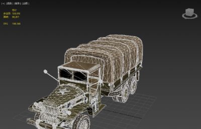 军用卡车max,fbx模型