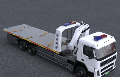 沃尔沃拖车,道路救援车3dmax模型