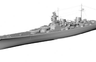 架空德国埃吉尔号战列巡洋舰stl模型
