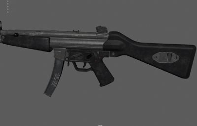 MP5冲锋枪,自动步枪游戏道具