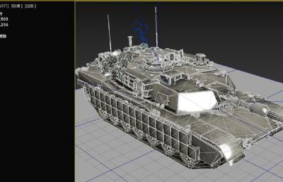 M1艾布拉姆斯主战坦克,带驾驶舱,装填室