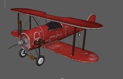 老式二战飞机,双翼飞机,螺旋桨飞机