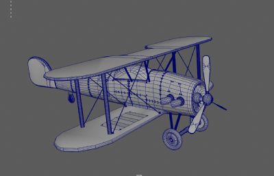 老式二战飞机,双翼飞机,螺旋桨飞机