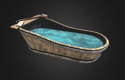 木制浴缸,澡盆,古代浴盆