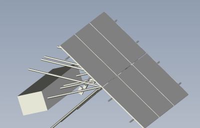 太阳能板+支架step模型
