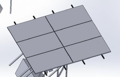 太阳能板+支架step模型