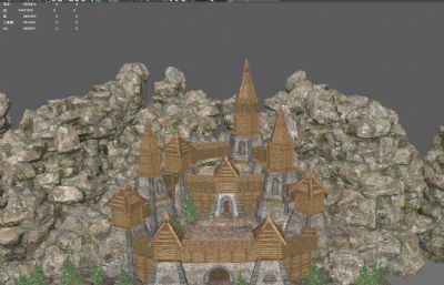游戏城堡,游戏场景模型