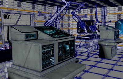 科幻医疗室 手术室 未来科幻场景