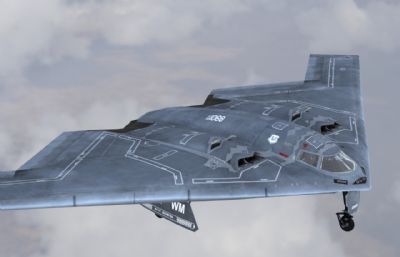 B2轰炸机低,可侦测性飞翼式轰炸机