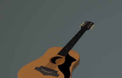 maya吉他模型