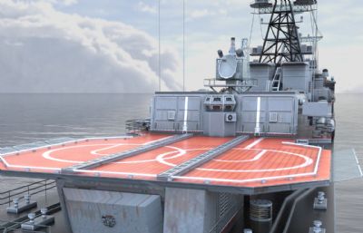 无畏级驱逐舰3dmax模型