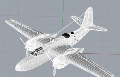 A-20G“浩劫”轻型轰炸机obj模型