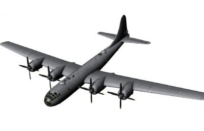 B-29A-BN超级堡垒,空中堡垒轰炸机OBJ模型