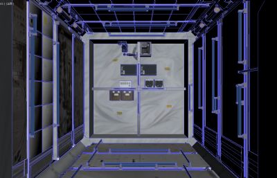 国际空间站内部结构构造3dmax模型
