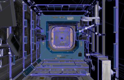 国际空间站内部结构构造3dmax模型