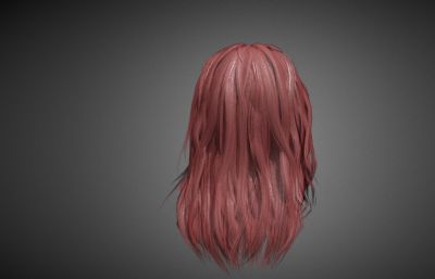 红色长发,披肩发,女性发型