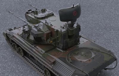 防空炮坦克车3dmax模型