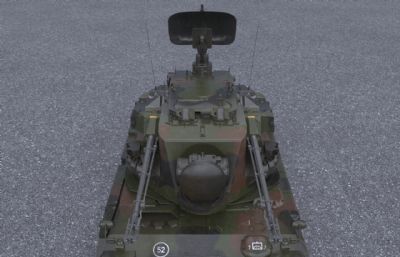 防空炮坦克车3dmax模型
