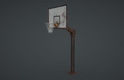 生锈篮球架,复古篮板,体育器材
