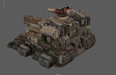 科幻游戏坦克,多地形战车,坦克大炮