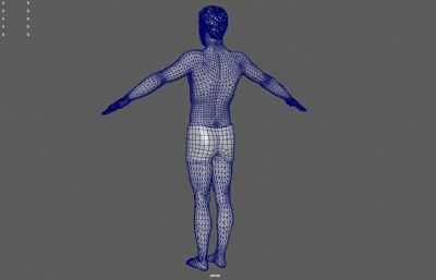 3D扫描男人体,青年角色