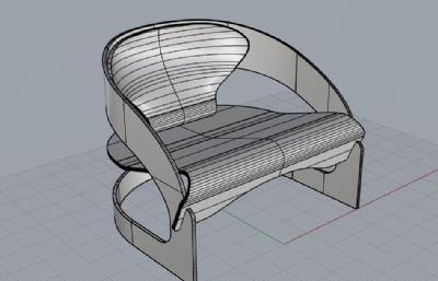 木制靠背椅rhino模型