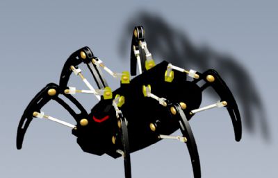 六足机械蜘蛛stp模型