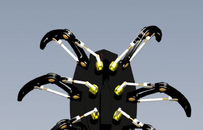 六足机械蜘蛛stp模型