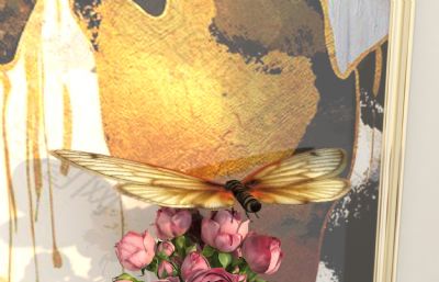 蝴蝶,花瓶,装饰画
