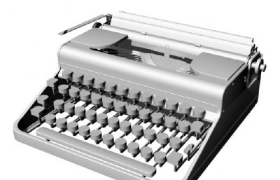 老式打字机3dmax模型