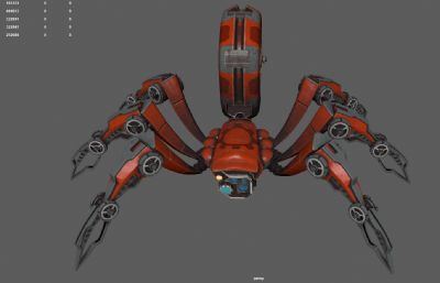 涡轮蜘蛛机器人,机械蜘蛛,带攻击动画