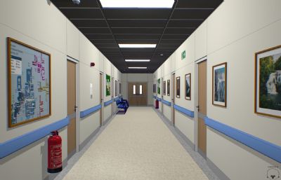 医院门诊区走廊