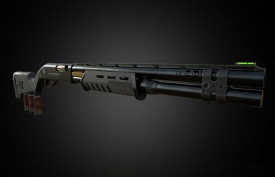 M870霰弹枪游戏道具低模