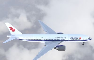 中国国际航空公司波音777客机,带驾驶舱