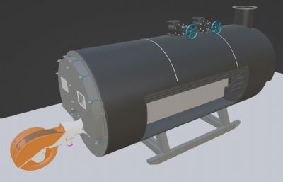热锅炉,热风机fbx模型