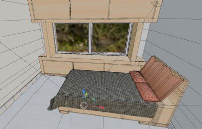 简单写实卧室blender模型