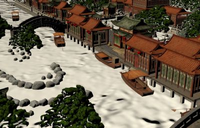 中式建筑城池