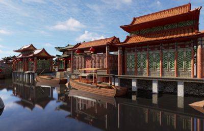中式建筑城池