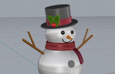 雪人模型,3dm,stl,obj,stp多种格式