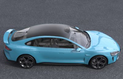 蓝色款小米汽车,小米苏7max新能源汽车,带内饰