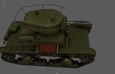 二战T26轻型坦克,苏联坦克,装甲车