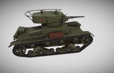 二战T26轻型坦克,苏联坦克,装甲车