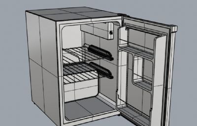 桌面小冰箱rhino模型
