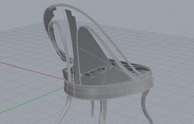 破烂的椅子rhino模型,多种格式