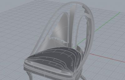 破烂的椅子rhino模型,多种格式